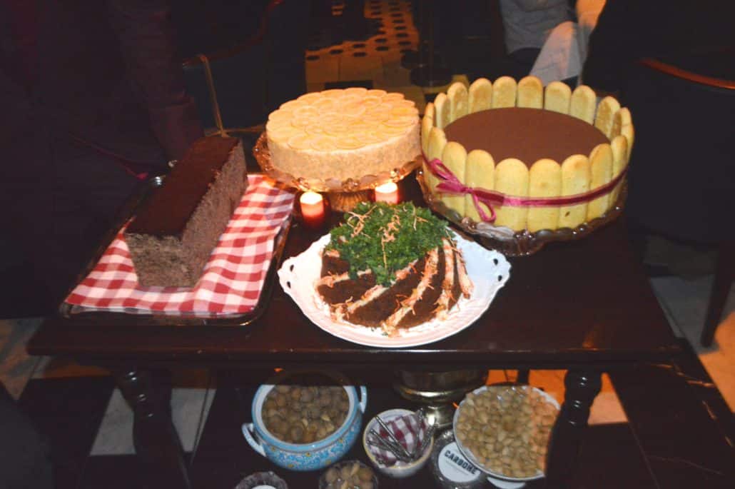 Dessert tray at Carbone at Aria