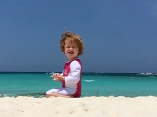 Stella on the beach at Club Med Cancún Yucatán