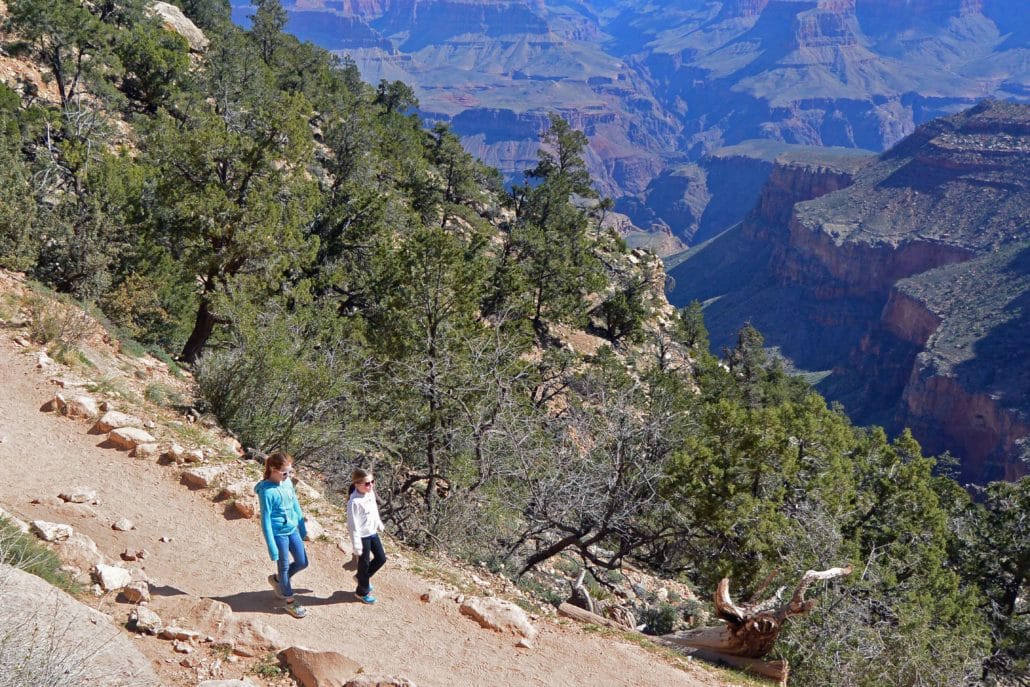 Hiking on Bright Angel Trail