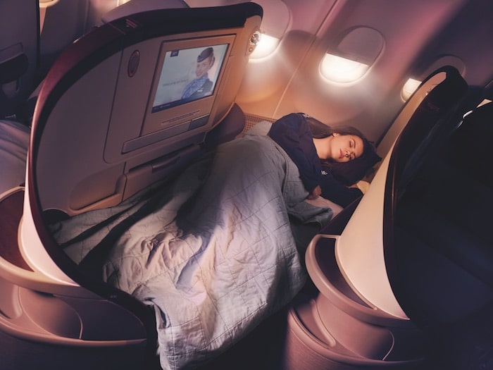 Air Serbia Business Class, which features 18 fully lie-flat seats NYC-BEL (Credit: Air Serbia)