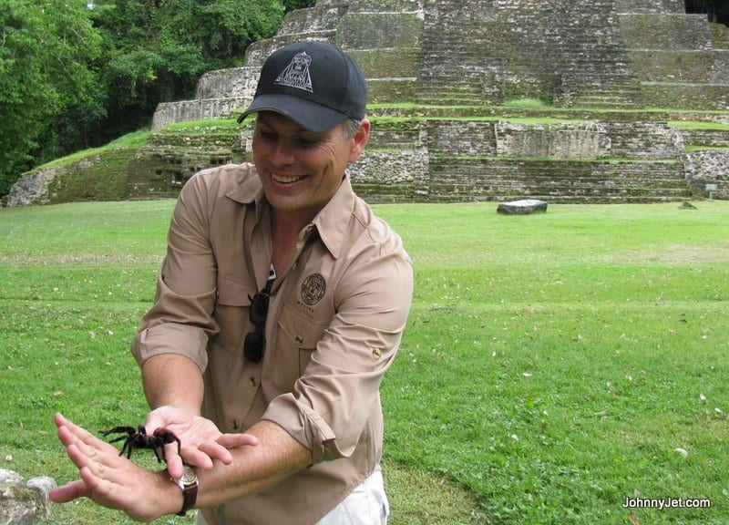 With a tarantula in Belize
