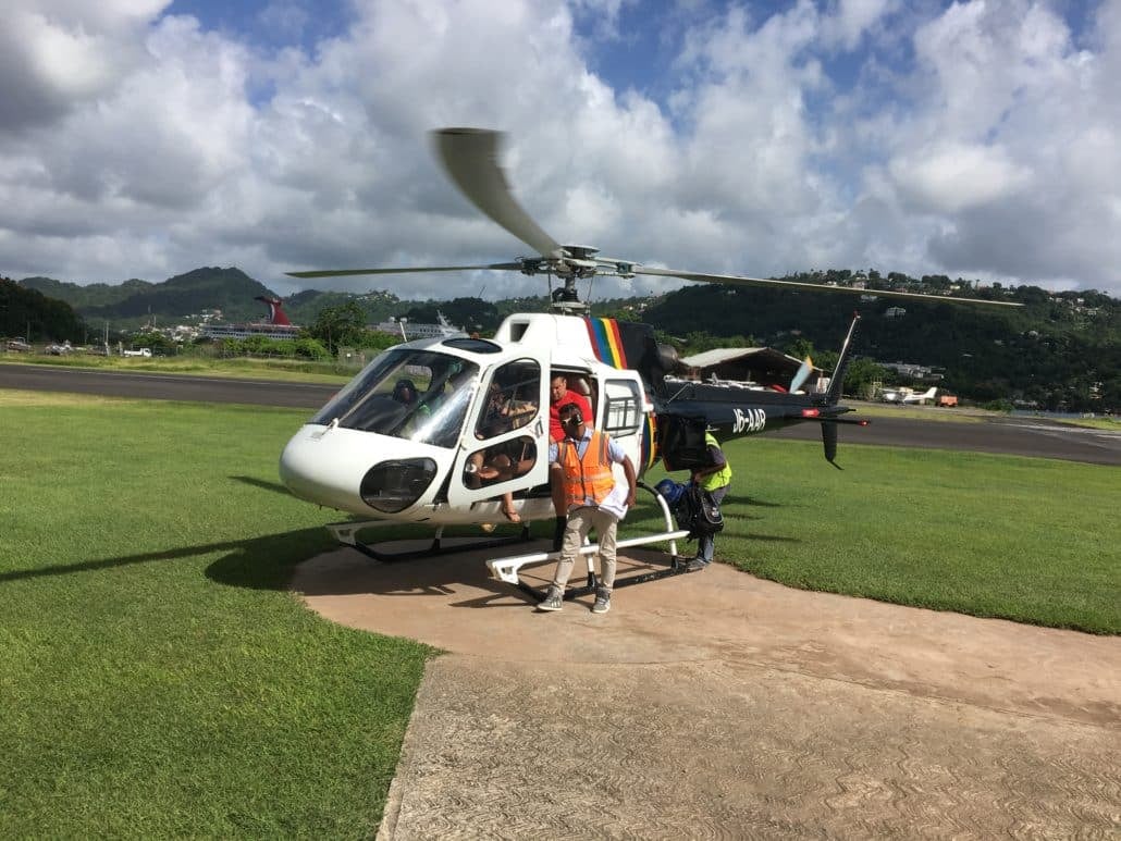 Guests can take a helicopter from the airport to the property