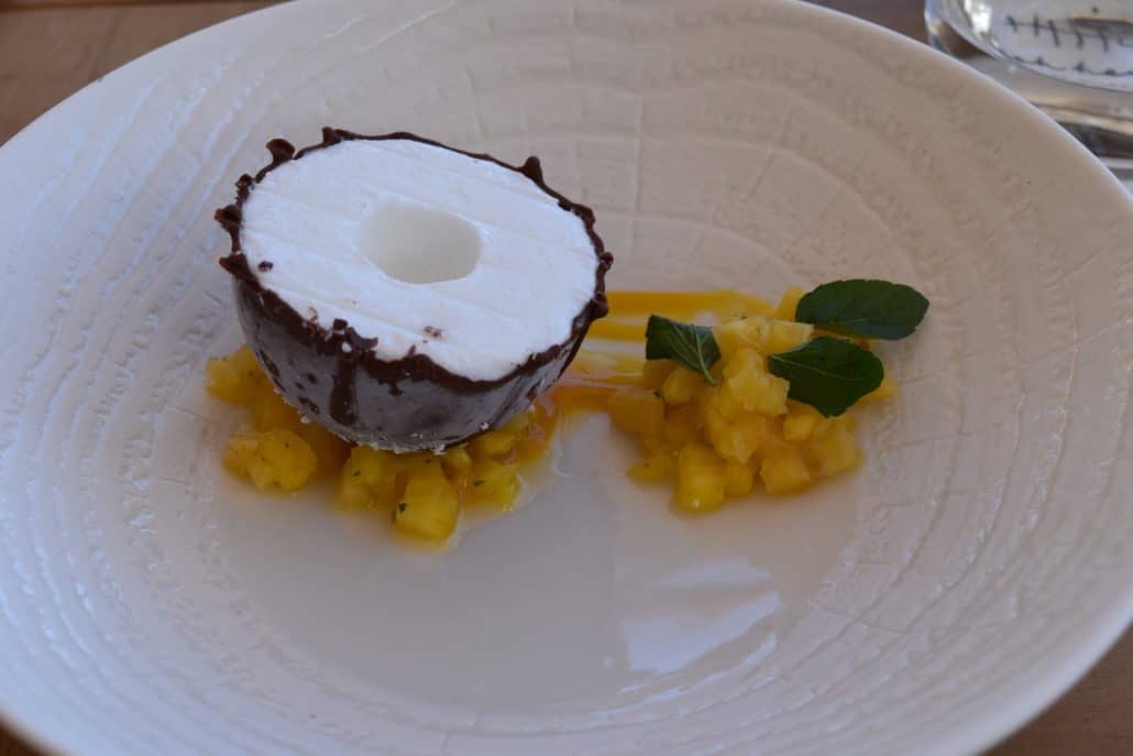 Coconut dessert at the Fish House in Four Seasons Oahu at Ko Olina
