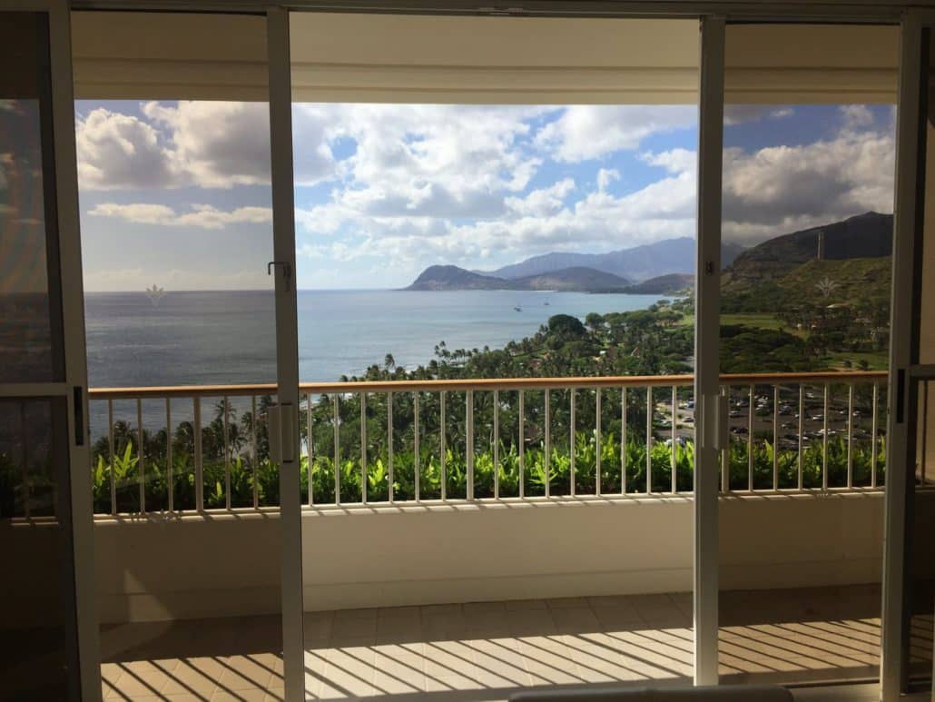 Balcony view from 17th floor at Four Seasons Oahu at Ko Olina