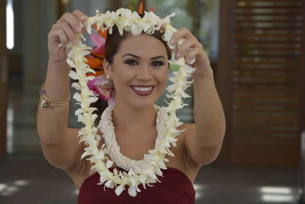 Welcome lei at Four Seasons Oahu at Ko Olina