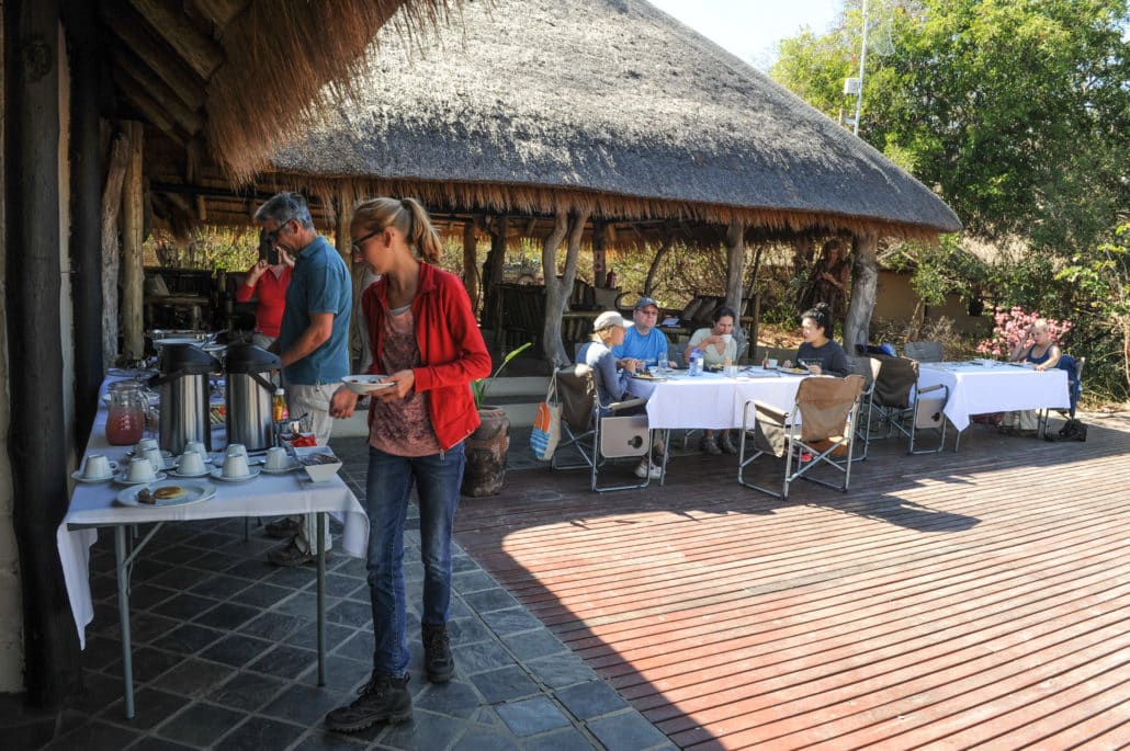 Breakfast buffet after game drive