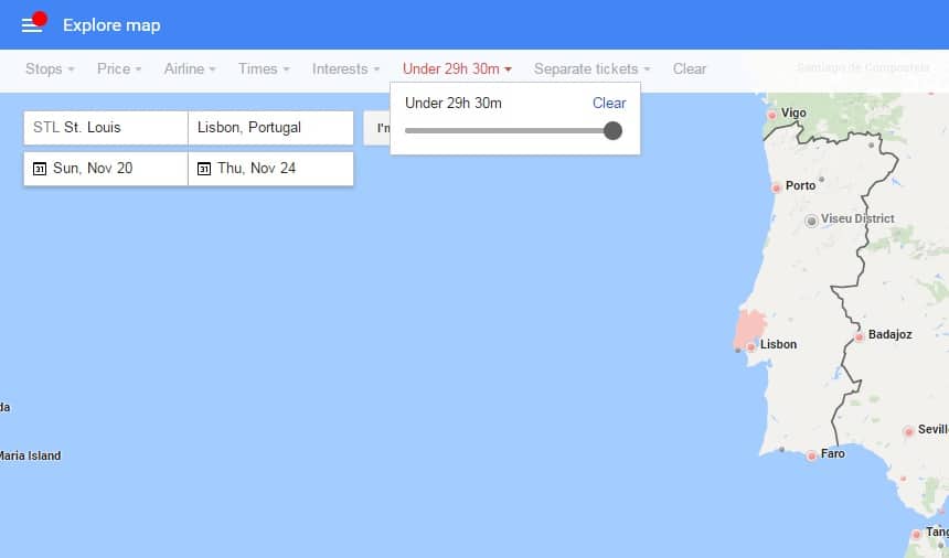 google-flights-explore-map-duration-filter