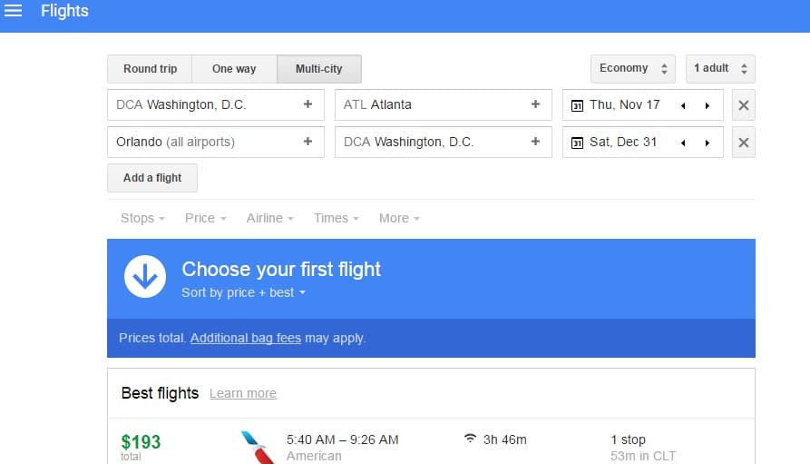 google-flights-multi-city
