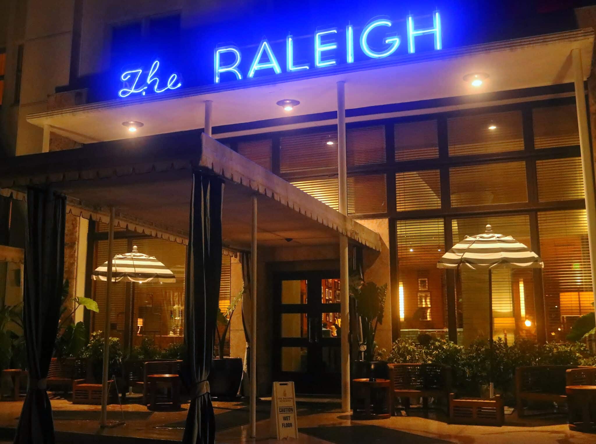 The Raleigh hotel by night (Credit: Bill Rockwell)