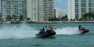 Jet skis in Biscayne Bay (Credit: Bill Rockwell)