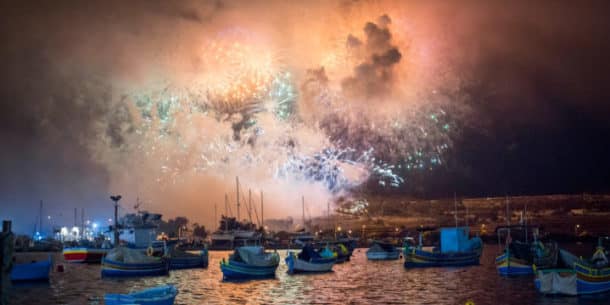 Fireworks in the harbor (Credit: Justin Weiler)