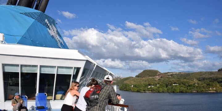 Celestyal Crystal cruising into Santiago de Cuba (Credit: Caitlin Martin)