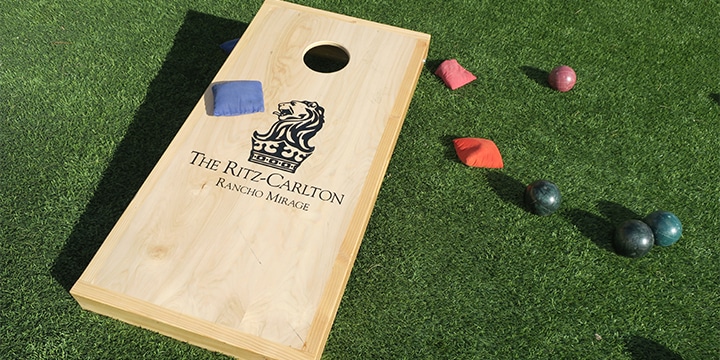 One of the many lawn games provided at The Ritz-Carlton, Rancho Mirage
