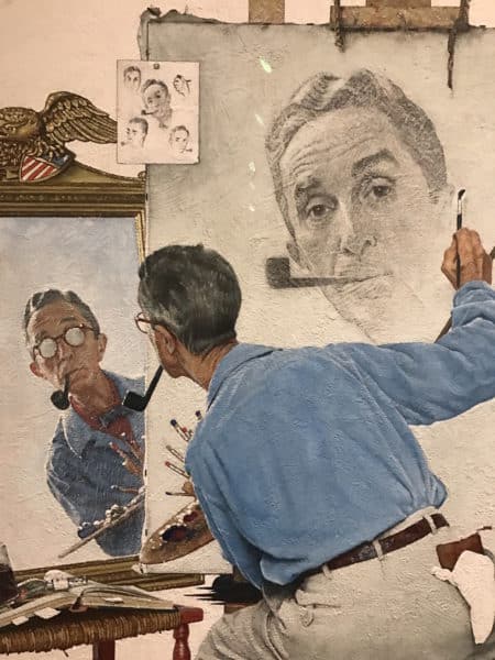 Norman Rockwell's self-portrait at the Norman Rockwell Museum