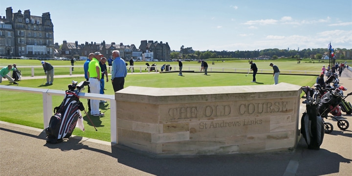1st tee of the Old Course