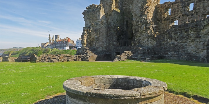 Inside the grounds of St. Andrews Castle