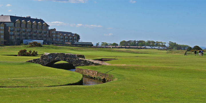 The Swilcan Bridge on the 18th hole of the Old Course, St. Andrews