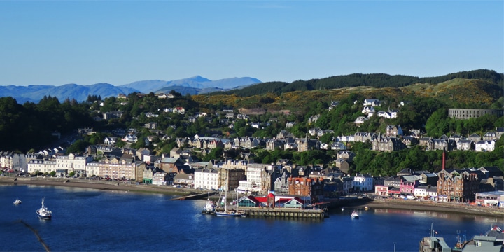 The view of Oban from Pulpit Hill