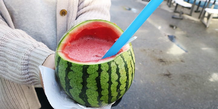 Watermelon drink from Illumination Summer Night Market