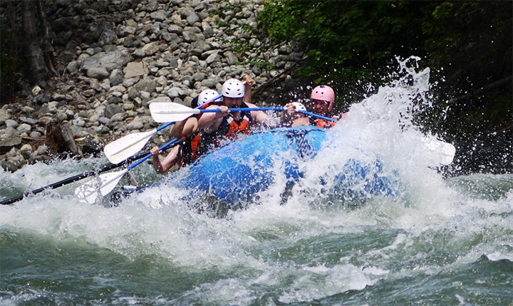 Rafting the Slocan River Facchina Rapids with Nelson Whitewater Rafting Co.