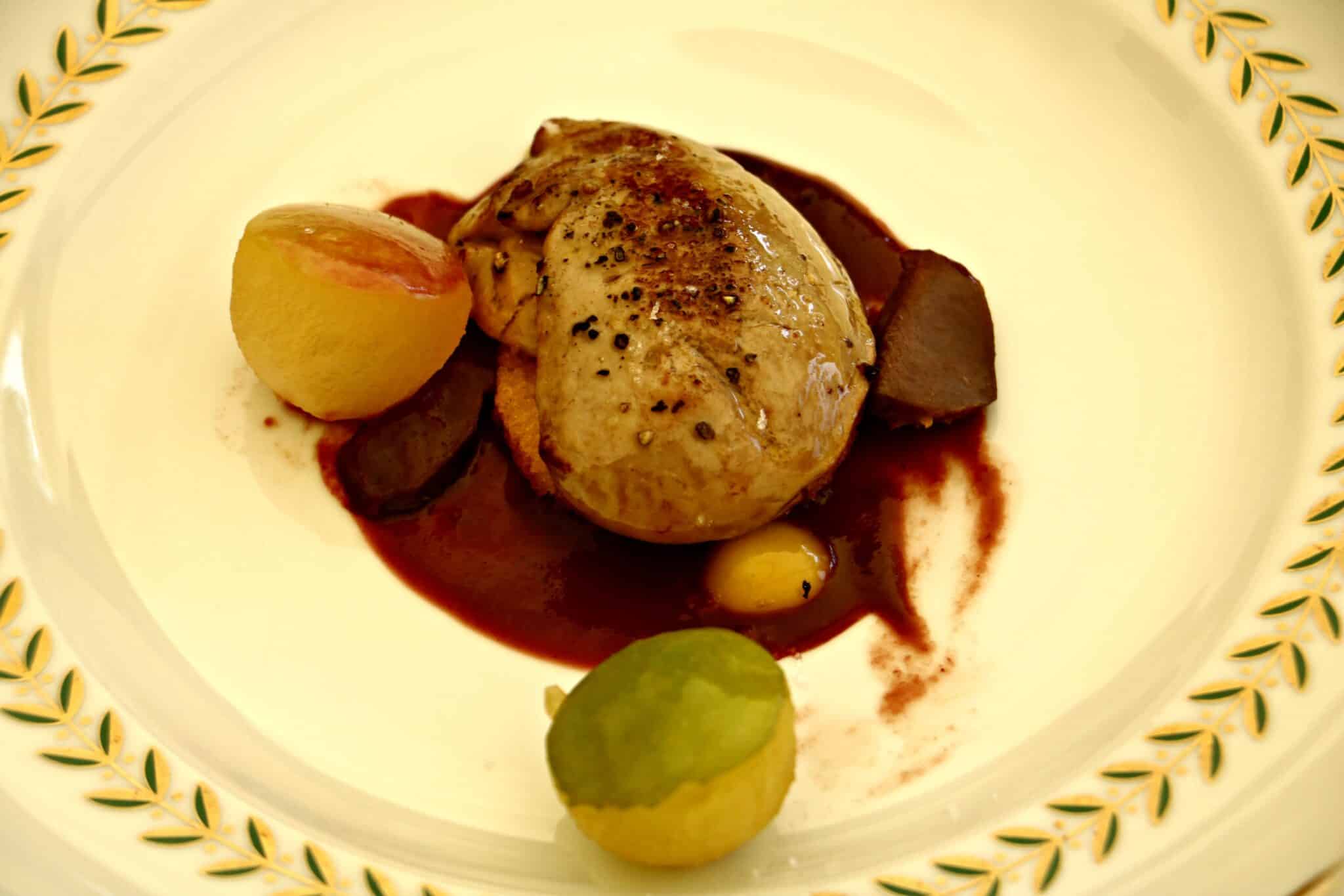 Foie gras at the Sintra Tivoli Palacio de Seteais Hotel