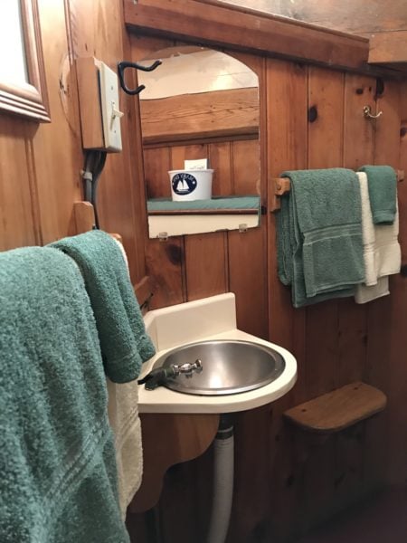 Sinks in every cabin