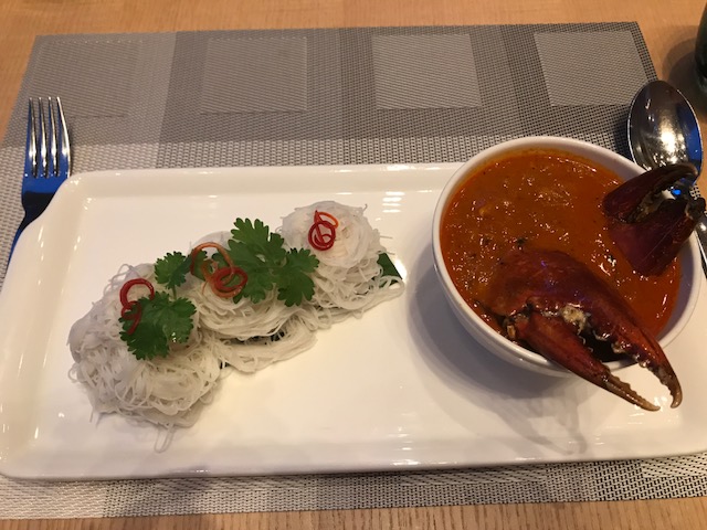 Delectable crab claws at Avani Skyline
