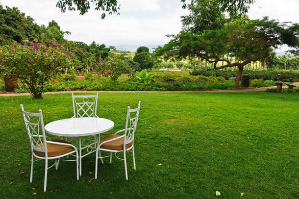 Whether you're just doing minor repairs 
 or hoping to renovate your house to look something like this view overlooking the garden at Ngorongoro Farm House, a Lowe's credit card can help. 