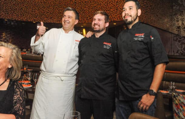 Barcelona-born Executive Chef Diego Lopez Amat, left, of Mercat a la Planxa