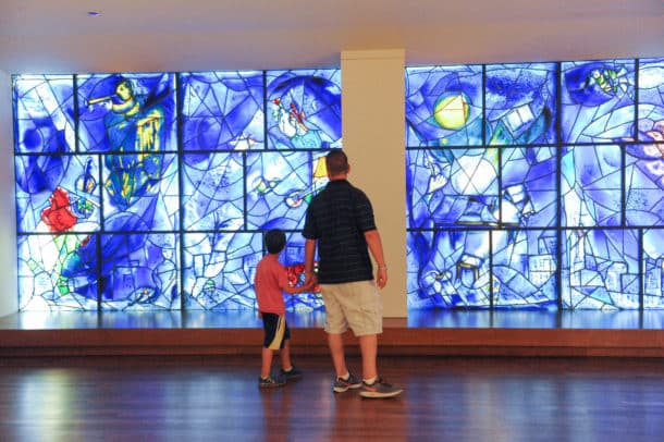 Marc Chagall's stained glass windows created specifically for the Art Institute