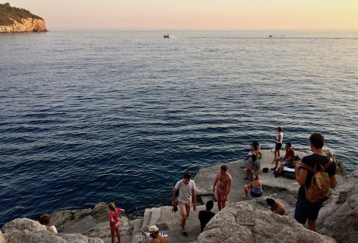 From Buza Bar, through a break in the back wall of Dubrovnik's Old Town