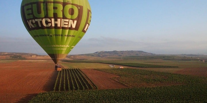 Balloon above La Rioja, Spain