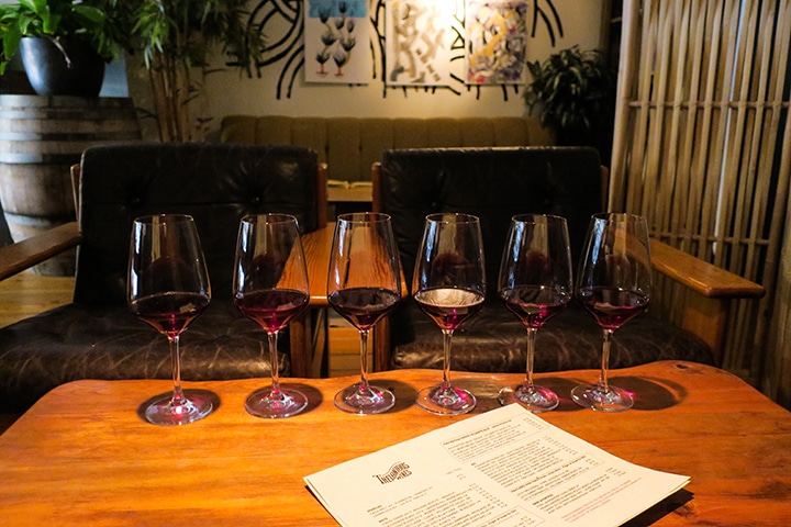 Cabernet flight at Thelonious Wines in Portland's Pearl District