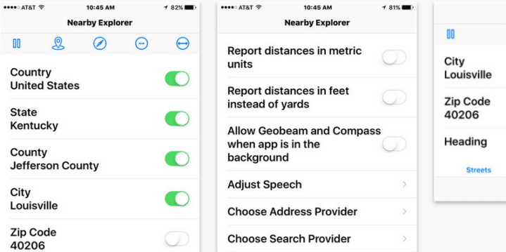 Nearby Explorer: an app to help blind travelers