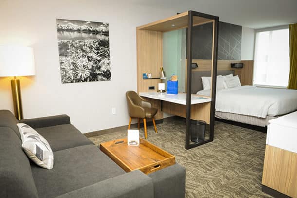 SpringHill guest suites with pull-out sofas easily accommodate families