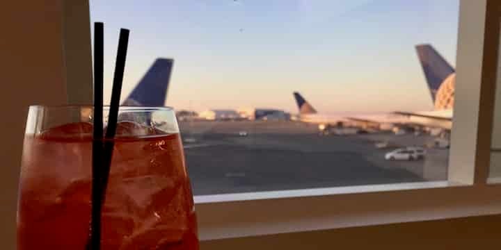 A view from Classified, United's invitation-only restaurant at EWR