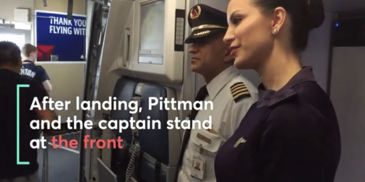 Shadowing a Delta flight attendant