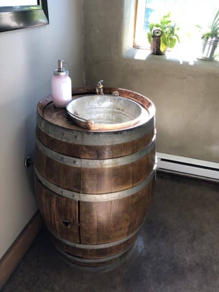 Bathroom sink in Spirit Tree Ciderhouse Bistro