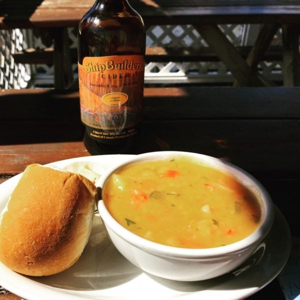 Nova Scotian chowder at Stone Soup Café in Pictou