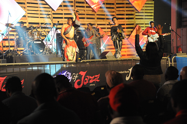 Wazimbo and Banda Kakana performing at the 21st Joy of Jazz festival held in Johannesburg