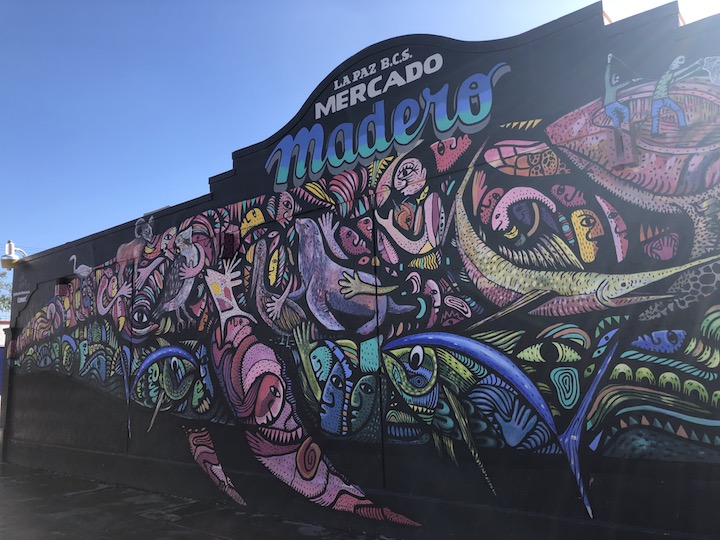 Mural in La Paz by the Mercado