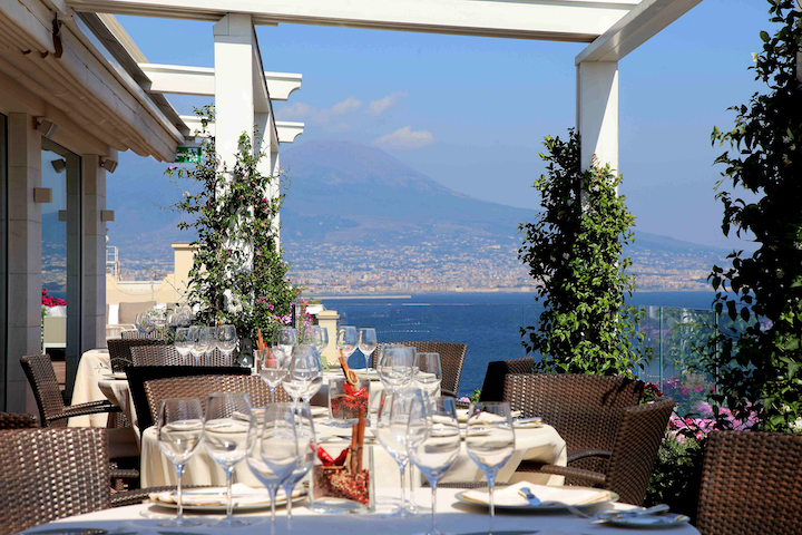 The Caruso roof garden at the Grand Hotel Vesuvio