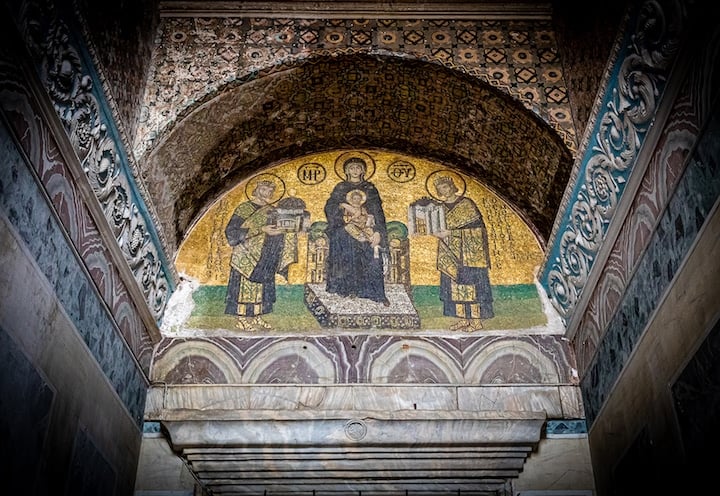 Inside the Hagia Sophia at Sultanahmet Square