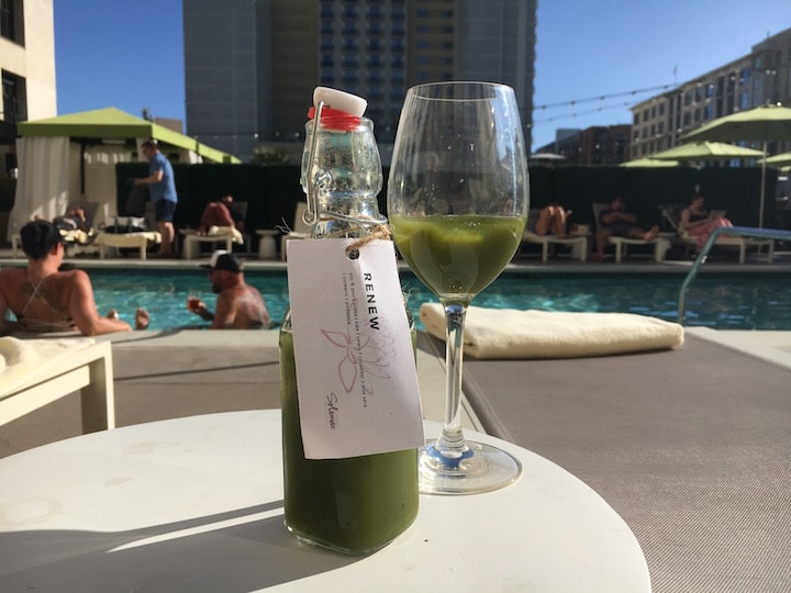 Green juice with vodka: offered at Upper East
