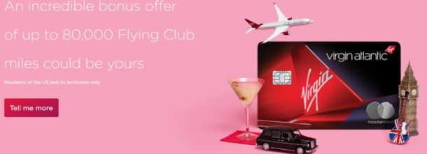 Earn up to 80,000 bonus miles in the first 12 months with the Virgin Atlantic World Elite.
Credit: Virgin Atlantic