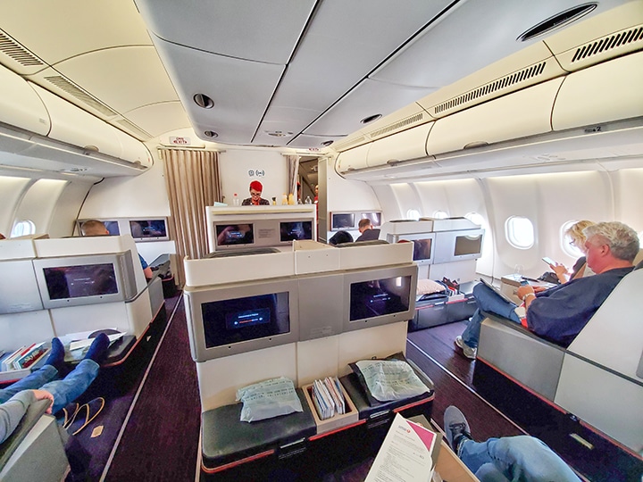 The business class cabin