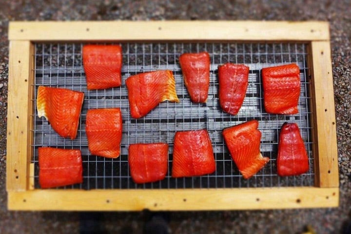 Smoked salmon at Indian Falls Chalets