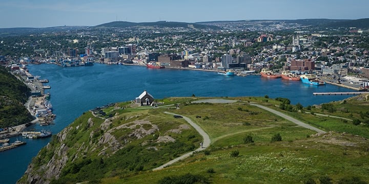 Overlooking St. John's, capital of Newfoundland & Labrador