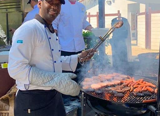 Barbecuing at Great Stirrup Cay