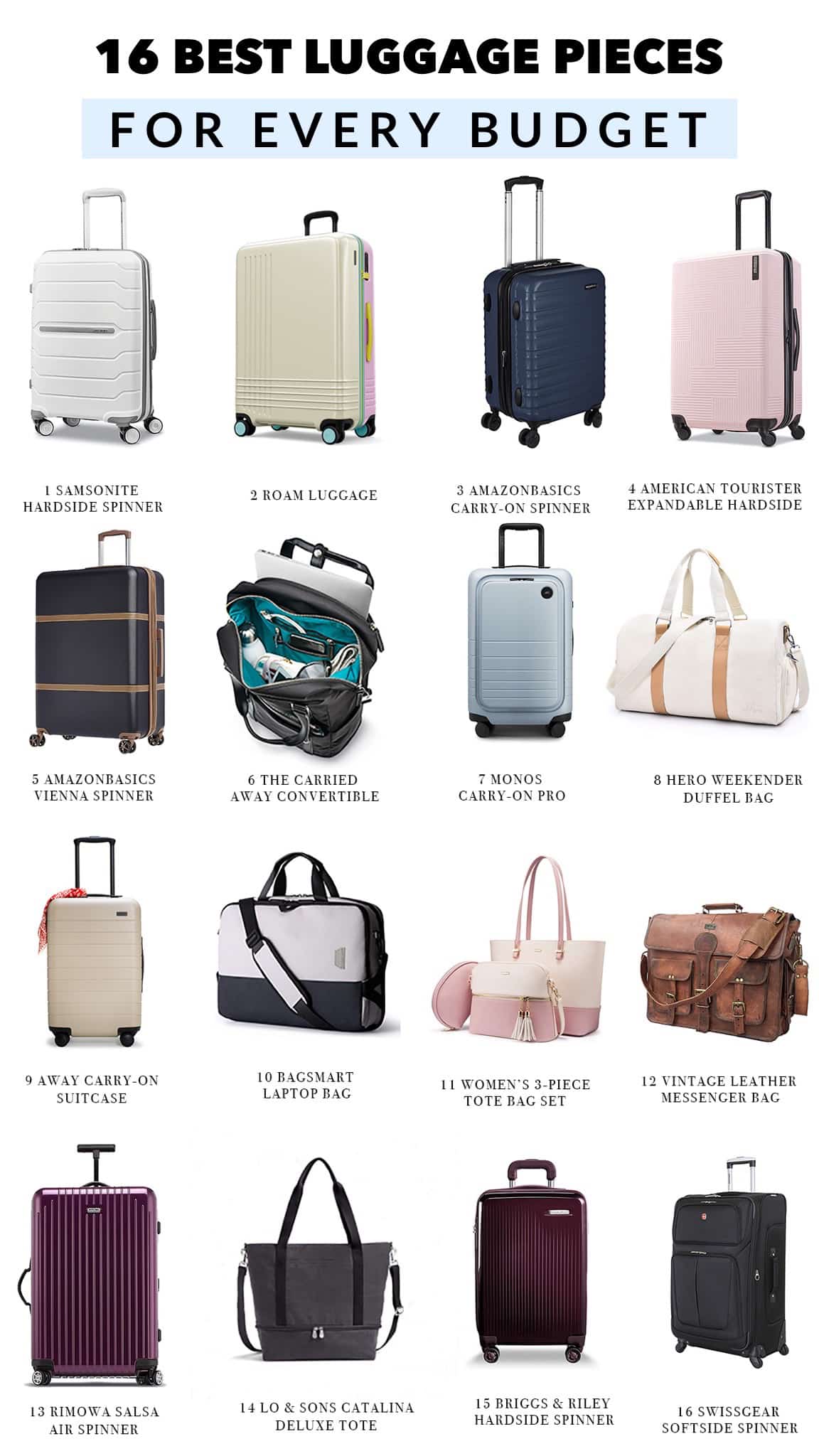budget travel luggage